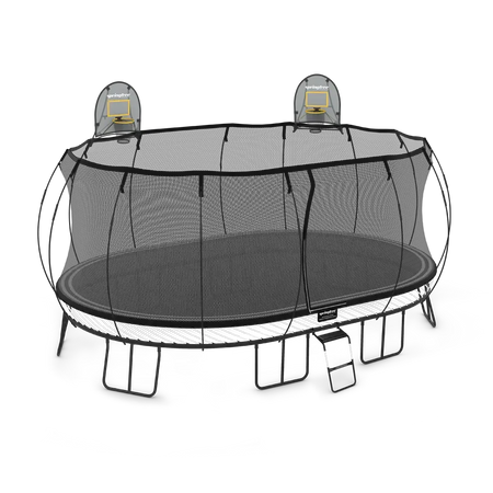 Grand trampoline rectangulaire