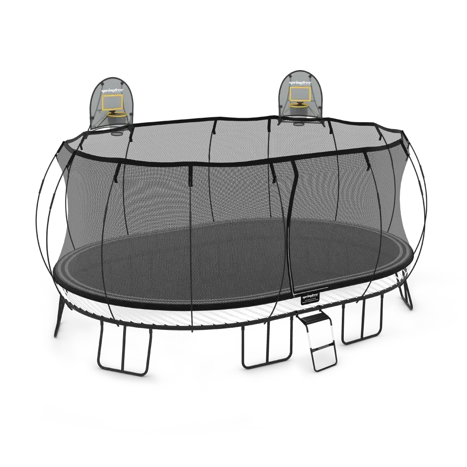 Grand trampoline rectangulaire