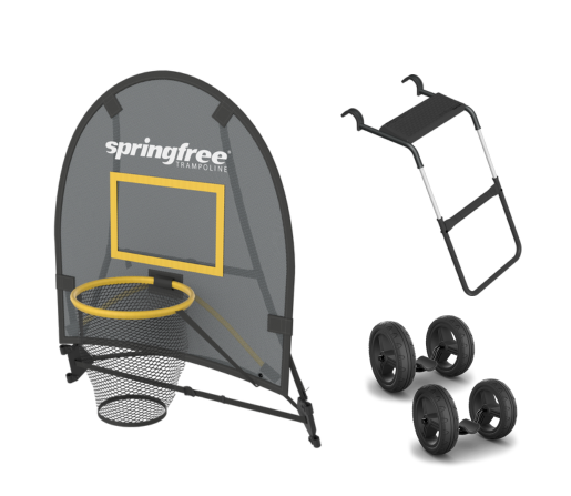 Step, Hoop & Shifting Wheels Bundle Springfree Trampoline
