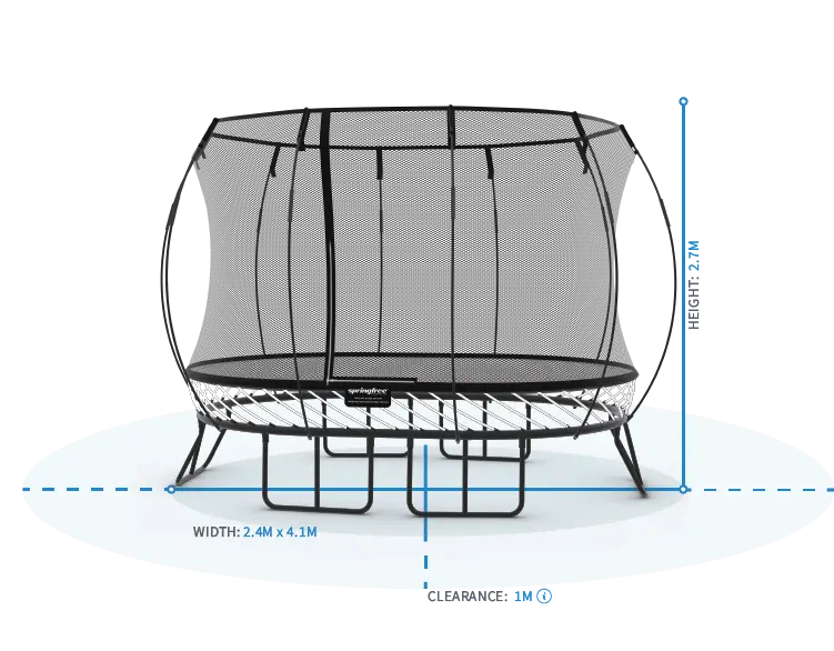 Large Oval Trampoline O92 - Best Seller Springfree Trampoline