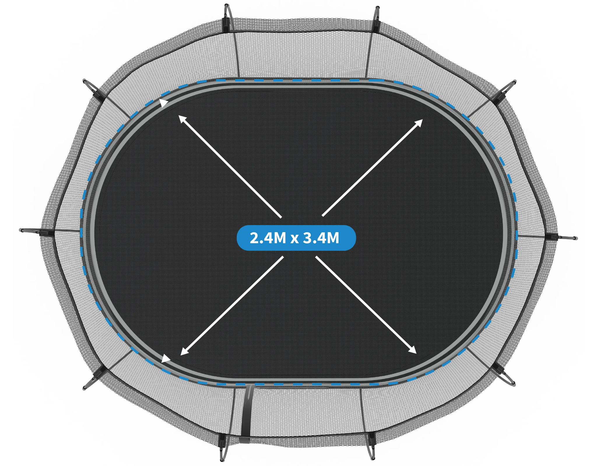 Medium Oval Trampoline O77 Springfree Trampoline